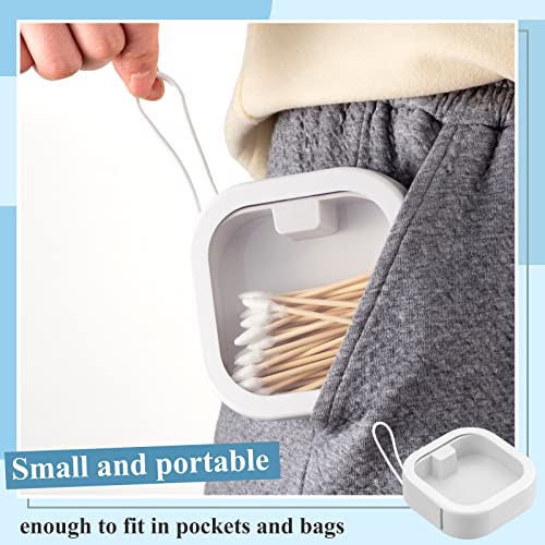 Kathfly 4 Pcs White Hair Tie Organizer Portable Hair Accessory Storage Containers Stackable Tie Bobby Pin Holder Home Cott...
