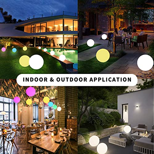 Censinda LED Glowing Ball Light, 8-Inch Cordless 16 Color Changing and 4 Light Modes Kids Night Light, Rechargeable & Dimm...