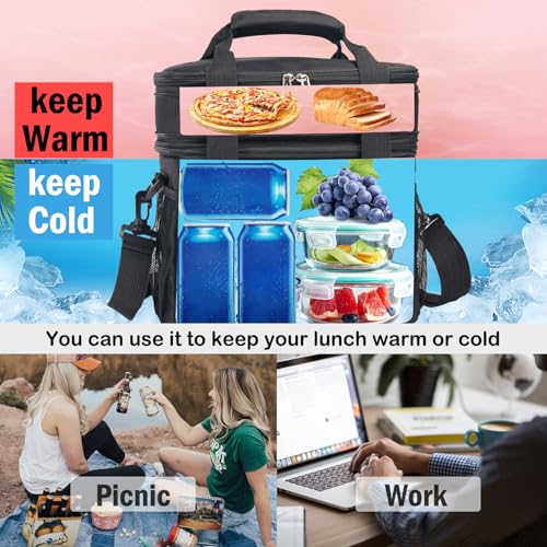 JOINGO Tactical Lunch Box for Men & Women – Expandable 16L Double Deck Insulated Cooler Bag for Work, Construction & 12-Ho...