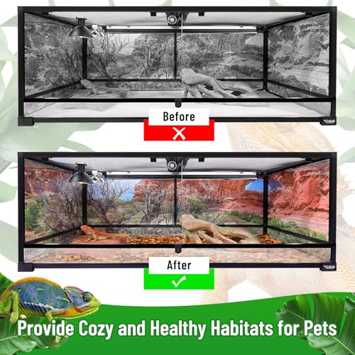 Riare 4 Pack Natural Coconut Chip Substrate for Reptiles- Compressed Coconut Husk Reptiles Bedding, Coco Husk Chip Terrari...