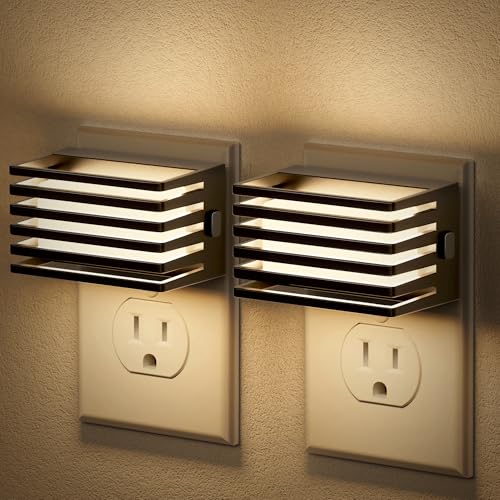 JandCase LED Night Light, [2 Pack] Night Lights Plug into Wall with Dusk to Dawn Sensor, Dimmable Plug in Night Light, Adj...