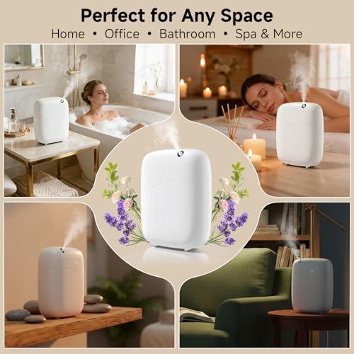 Waterless Essential Oil Diffuser - 3000 Sq.Ft Coverage, Whole-House Scent Diffuser Machine for Aromatherapy, 400ml Capacit...