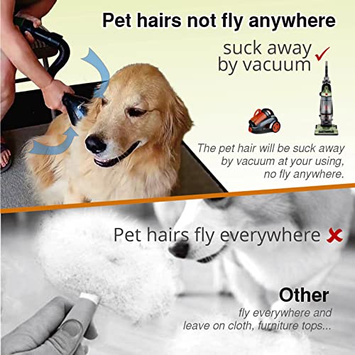 Gforest Pet Vacuum Grooming Comb Brush Hair Remover Shedding Deshedding Attachment Tool Kit for Dogs and Cats (black)