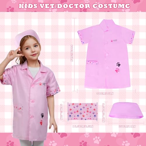Doctor Kit for Girls -Vet Play Sets for Kids, Pretend Play Doctor Set with Pet Cage and Kitten Toy, Doctor Play Gift for K...
