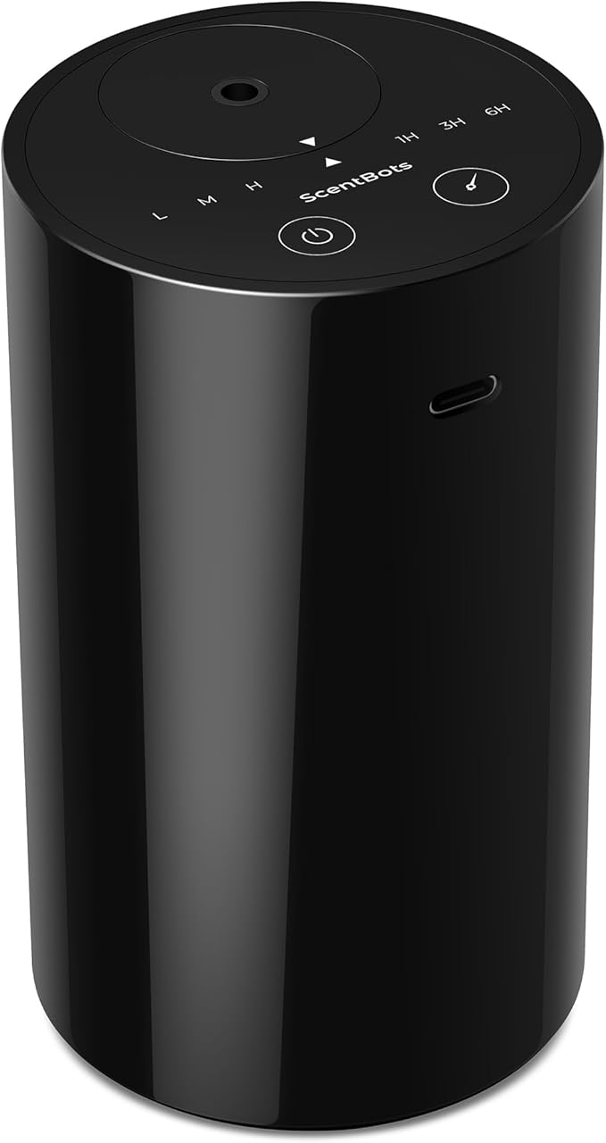 Waterless Essential Oil Diffuser, Battery Operated Aromatherapy Diffuser with 20mL Capacity, Mini Portable Scent Air Diffu...