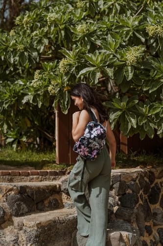 Roxy Women's Always Core Backpack | Travel | Everyday Carry | Beach | Polyester | 8L Capacity - Anthracite Sunny Floral Swim