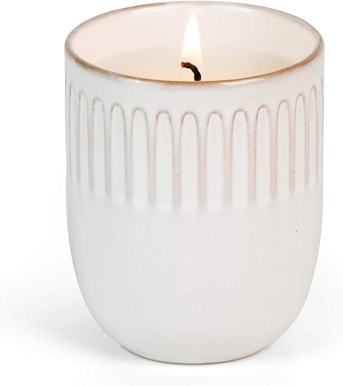 Scented Candle, 9oz White Soy Candles, Lavender Scented Candles for Women & Men, Long-Lasting Aromatherapy Jar Candle Wax ...