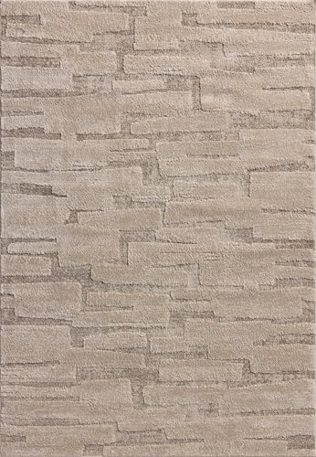 Loloi Amber Lewis Monty Collection MOT-04 Taupe/Beige 2'-7" x 4', .50" Pile Height, Area Rug