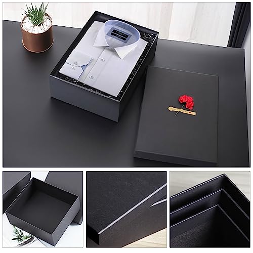 Giftilious Black Gift Boxes, a Set of 5 Gift Boxes with Lids for Presents, Pre-Wrapped Boxes for Gifts, Sturdy Present Box...