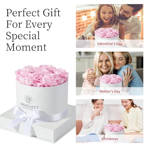 Graclect Flowers for Delivery Prime - Preserved Roses in a Box - Forever Flowers, Immortal Roses, Eternal Rose Birthday Gi...