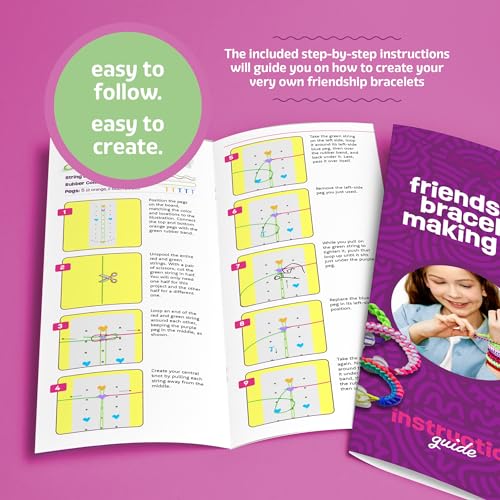 Pretty Me Friendship Bracelet Making Kit for Girls - Crafts for Girl - String Bracelets Maker - Gifts for 8-12 Year Old Ki...