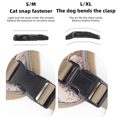 Meifsou Dog Harness and Leash Set, Small Sized No Pull Pet Harness with Control Handle, Adjustable Tactical Harness for Sm...