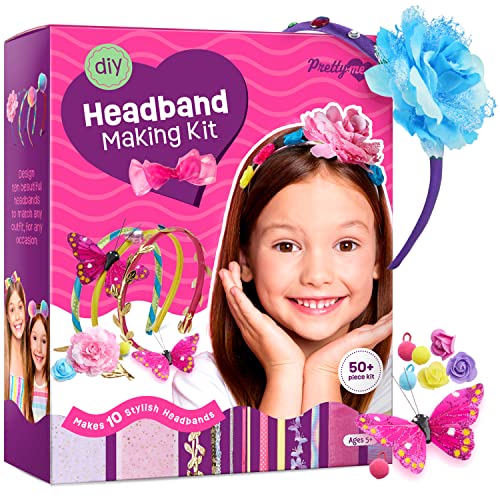 Pretty Me Headband Making Kit for Girls - Arts & Crafts Easter Gift - Make Your Own Fashion Headbands for Kids - DIY Hair ...