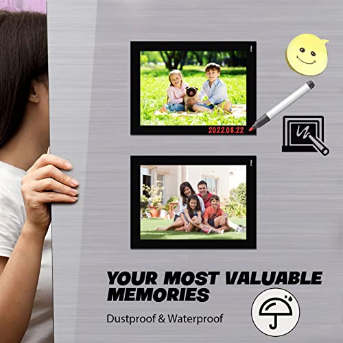 STTMGN Magnetic Picture Frames with Black Border(4"X6",10 Pack),Magnet Photo Frame Pockets/Postcard Holder,Decorations for...