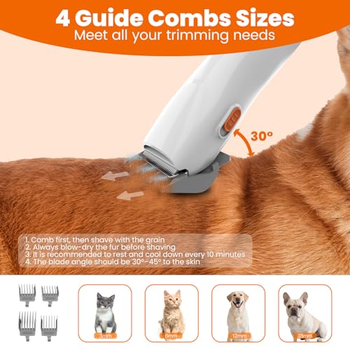 ubrobo Dog Grooming Vacuum, Dog Grooming Kit with Pet Clippers, 12,000Pa Pet Hair Vacuum for Dogs, Low Noise Home Cleaning...