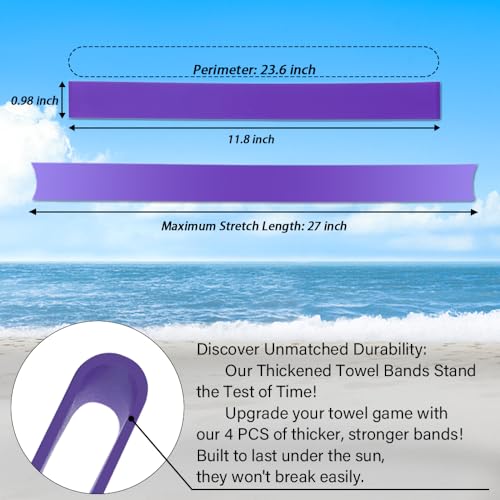 Towel Bands for Cruise & Beach Chairs - Cruise & Beach Pool Chairs Ship Essentials - Must Haves Alternative to Beach Towel...