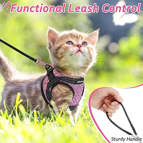 CatRomance Cat Harness and Leash Escape Proof for Walking, Safe Adjustable Large Kitten Vest Set with Reflective Strip for...