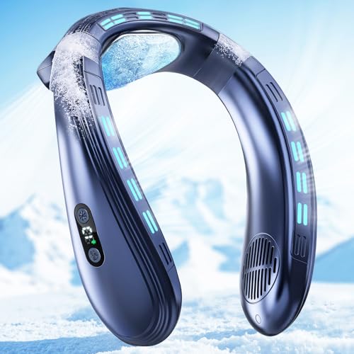 Staholz Neck Air Conditioner Portable, 360° Upward & Downward Back Airflow, Large Cooling Plate & NTC Control, 6000mAh Bla...