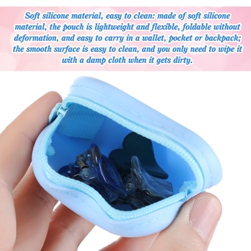 Sunnymove 24 Set Heart Shaped Purse Silicone Pouch Heart Coin Purse Small Change Wallet Kawaii Cute Mini Bag with Keychain...