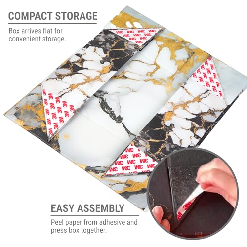 Sorarto Luxury Keepsake Gift Box | Marble Gold Decorative Boxes with Magnetic Lids for Presents, Wedding Memory Box, and B...