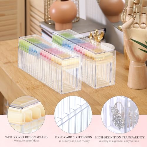 Kenning 63 Pcs Acrylic Jewelry Case Organizer, Clear Jewelry Organizers Holder with Portable Anti Tarnish Storage Bags for...
