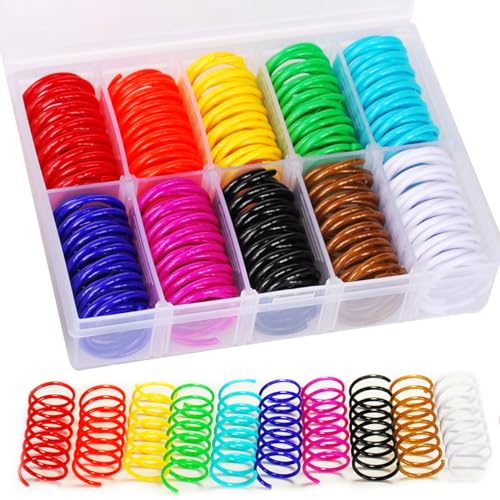 JoyArrive 40Pcs 10 Colors Box Stored Springs for Indoor Cats, Cats Coil, Cat Interactive Toys, Cat Swatting Toy, Self-Play...