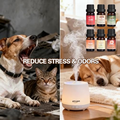 Pet Friendly Aromatherapy Essential Oils Collection,Safe for Dogs and Cats,Natural Relaxation and Stress Relief,Suitable f...