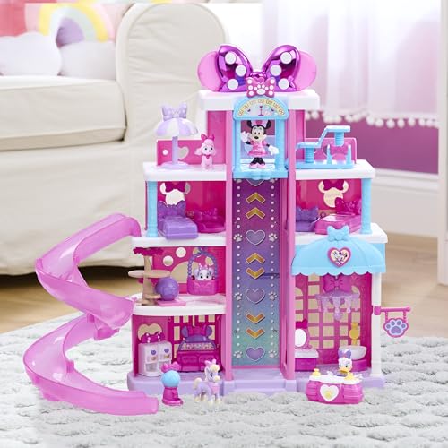 Disney Jr. Minnie Mouse Pet Hotel Playset, 23-piece Hotel Set, 20 Inch Tall Playset, Ages 3 and Up