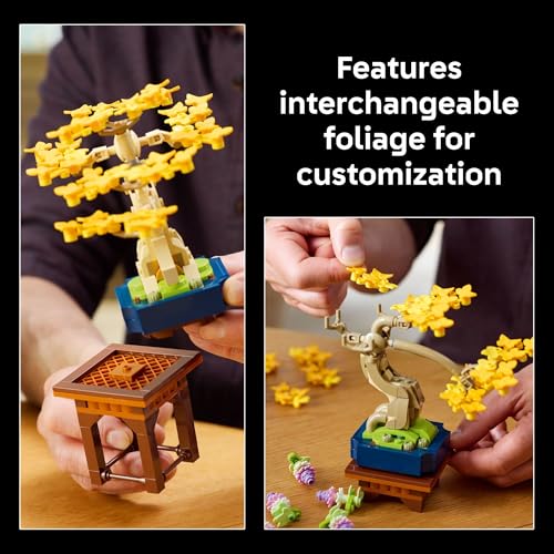 LEGO Botanicals Mini Bonsai Trees Building Set - Artificial Bonsai Tree Building Blocks for Adults, Ages 18+ - Gift for Bi...
