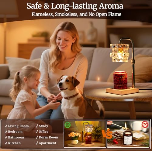 Alpharan Candle Warmer Lamp with Timer - Electric Wax Warmer for Home Desk Decor, Birthday Gifts for Women Mom Men, House ...