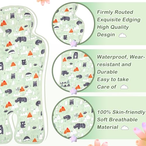 Pinkunn Gel Car Seat Baby Cooling Pad for Summer Breathable Stroller Cooler Pad Multifunctional Carseat Cooling Mat for Ba...