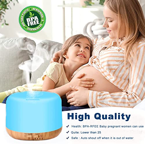 Oil Diffuser Humidifier 300ML,Electric Ultrasonic Air Aroma Diffusers Vaporizer,Scent Mist Defuser with Remote,Auto-Off,7l...