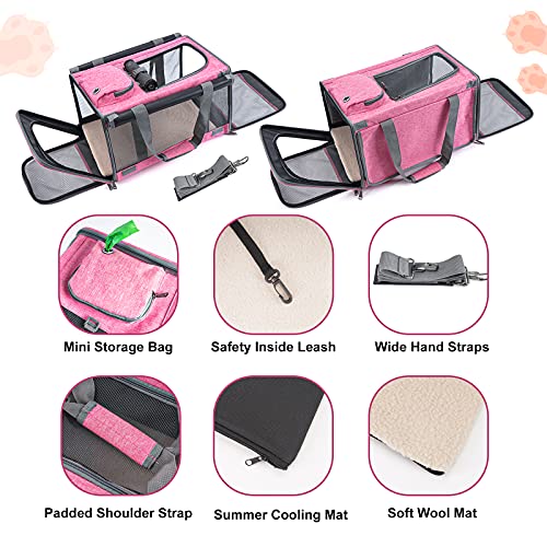 GAPZER Pet Carrier for Large and Medium Cats, Soft-Sided Pet Carrier for Big Medium Cats and Puppy Dog Carriers Cat Carrie...