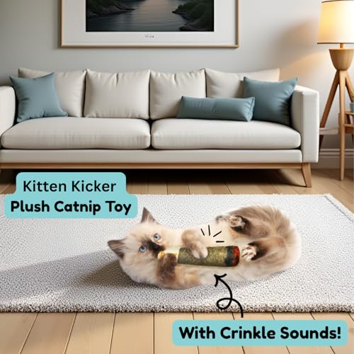 Nestpark Cat Doobie Catnip Cat Toy - Crinkle Kitten Kicker with Extra Strong Catnip - Funny Interactive Cat Toy Indoor Cat...