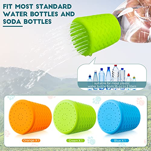 3 Pieces Portable Outdoor Shower for Dogs, Bottle Attachment Outdoor Water Sprayer Accessory, Works with Most Plastic Wate...