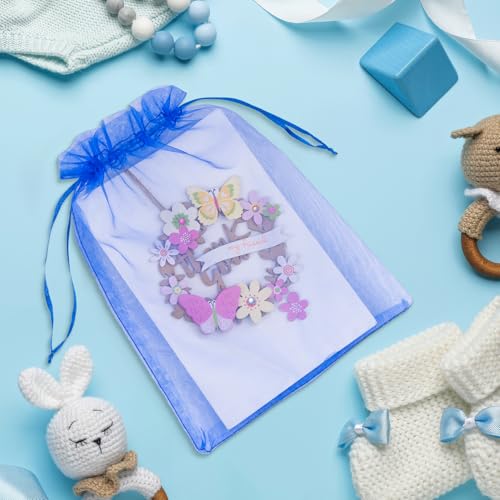 ANZNKU 50 Pack Organza Bags 6x9 Inch, Mesh Bag Drawstring Jewelry Pouches, Large Organza Gift Bags for Easter Baby Shower,...