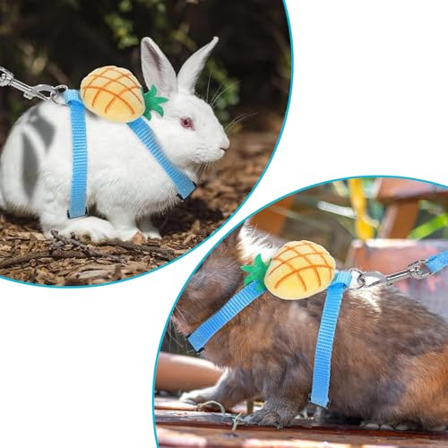 4-Pack Adjustable Bunny Harness & Leash Set - Secure Vest-Style with Bow Tie for Rabbits, Kittens, Puppies & Small Pets