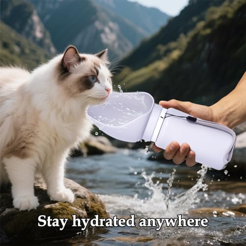 Dog Water Bottle, Silicone Foldable Bottle for Pets, Portable Pet Water Dispenser, Outdoor Travel Dog Drink, Walking Cat D...