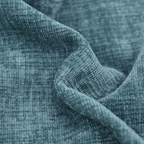 CaliTime Throw Pillow Covers Decorative 18 X 18 Inches Pack of 2 Cotton Thread Stitching Edges Solid Dyed Soft Chenille Cu...