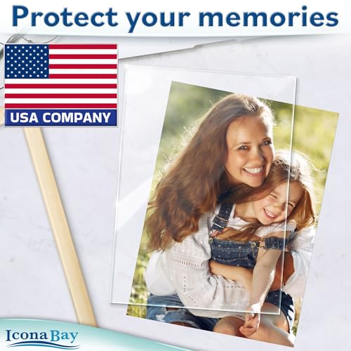 Icona Bay 5x7 Picture Frame Heat Strengthened Glass Replacement (5 x 7, 2 Pack) Replacement Glass for 5 by 7 Photo Frame, ...