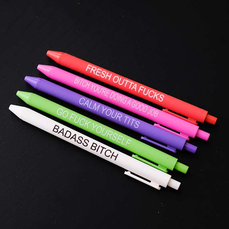 Cityhermit 11Pcs Funny Adult Ballpoint Pen Set, Premium Days of The Week Swear Cuss Word Pens for Office Gifts, Novelty Pe...
