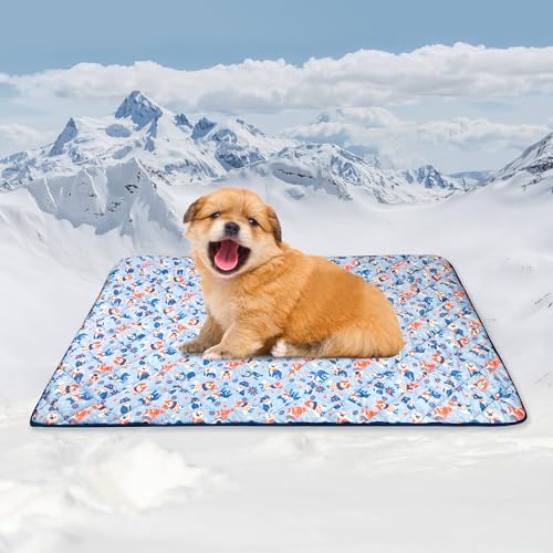 Tuiskusa Premium Cooling Blanket for Dogs Pet Cooling Pads Washable Pet Cool Mat for Cats Hot Weather Puppy Lightweight Th...