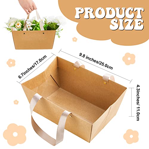 Pinkunn 48 Pcs Basket for Gifts Empty DIY Bulk Party Gift Basket Kit with Handles Market Trays for Packages Wrapping Weddi...
