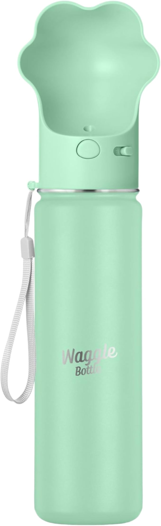 Waggle Bottle Stainless Steel Dog Travel Water Bottle, Vacuum Insulated Portable Dog Water Dispenser, Large Bottle with Dr...