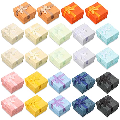 Sureio 24 Pack Jewelry Gift Boxes Jewelry Box Gift Cases Cotton Filled Cardboard Paper Box Bracelets Bangle Necklace Gift ...