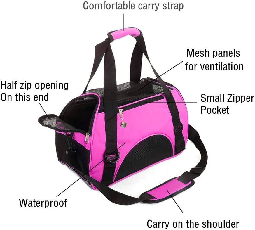ZaneSun Cat Carrier,Soft-Sided Pet Travel Carrier for Cats,Dogs Puppy Comfort Portable Foldable Pet Bag Airline Approved (...