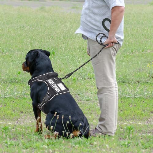 Beebiepet Heavy Duty Tactical Dog Harness for Large Dogs, No Pull Adjustable Pet Harness Reflective Service Training Easy ...