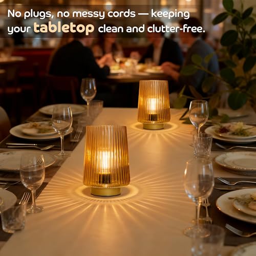 LUSHARBOR Battery Operated Decorative Lamp with Timer, Small Cozy Table Lamp for Bedside & Home Decor, Aesthetic Cordless ...