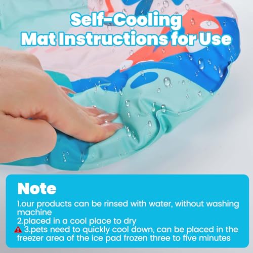 Kiluiu Pet Cooling Mat for Dogs Cats, Thickened Durable Cooling Pad Washable for Small Pets, Indoor & Outdoor Summer Use