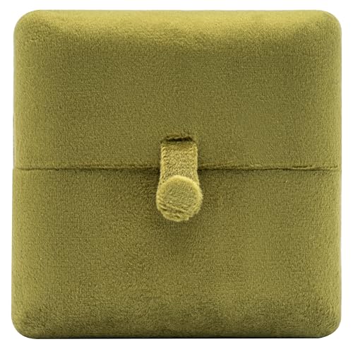 Giftop Velvet Necklace Pendant Gift Box Jewelry Display Storage Case (Olive Green)